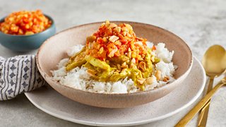 Kylling i karry med hjemmelavet chutney