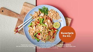 Pad thai med kylling