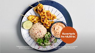 Kylling satay og peanutsauce
