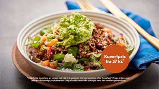 Mexisalat med krydret oksekød