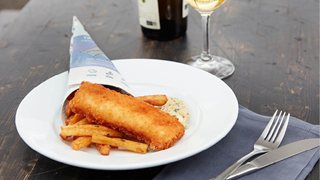 Fish'n'chips med hjemmelavet remoulade