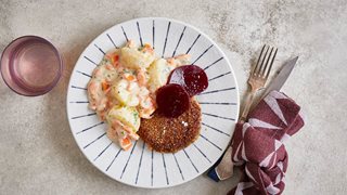Karbonader med grønærter