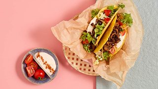 Tacos med mexicansk krydret oksekød
