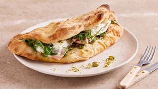 Mortadella pizza-sandwich