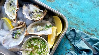 Østers med estragonmignonette