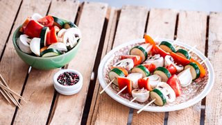 Grillspyd med grøntsager