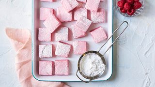 Skumfiduser med hindbærsmag