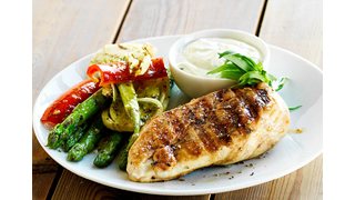 Grillet kylling med kold bearnaisesauce dip