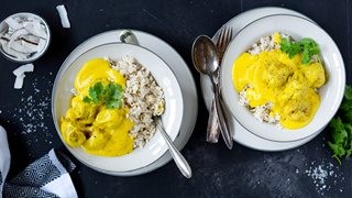 Vegansk boller i karry