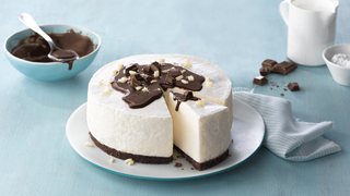 Cheesecake med chokolade