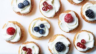 Mini frugtcupcakes