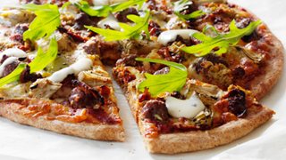 Pizza med artiskokhjerter