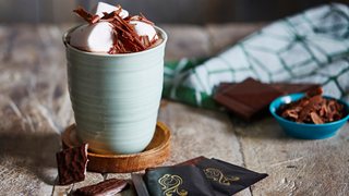 Varm chokolade med et twist af pebermynte