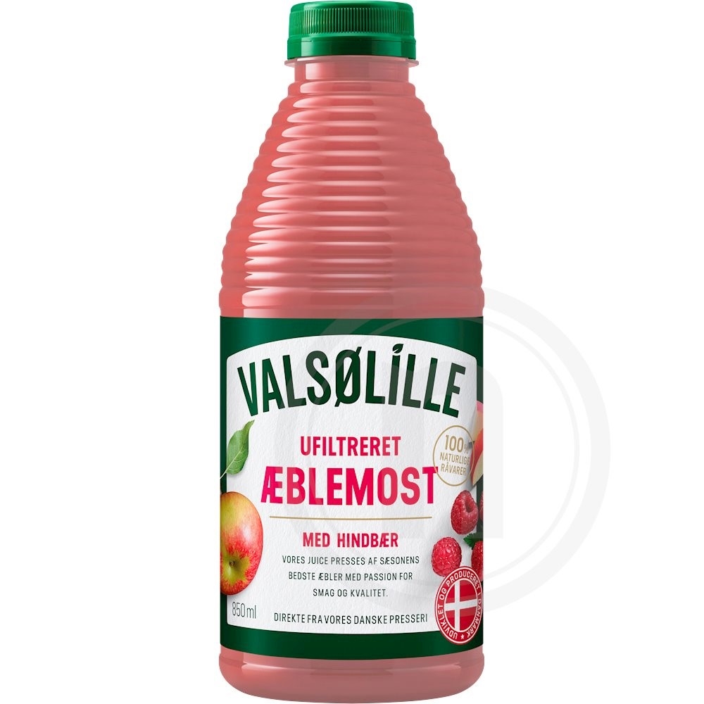 Æblemost m. hindbær