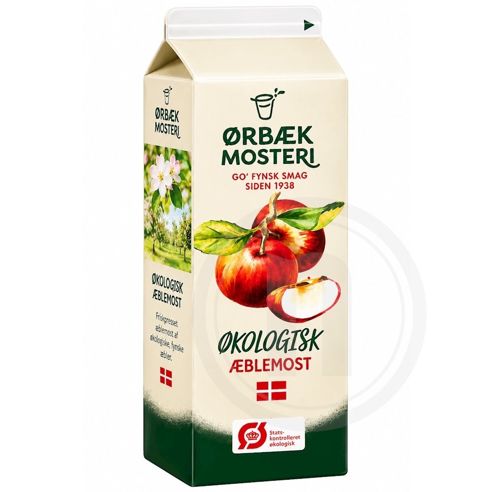 Æblemost ufiltreret øko.