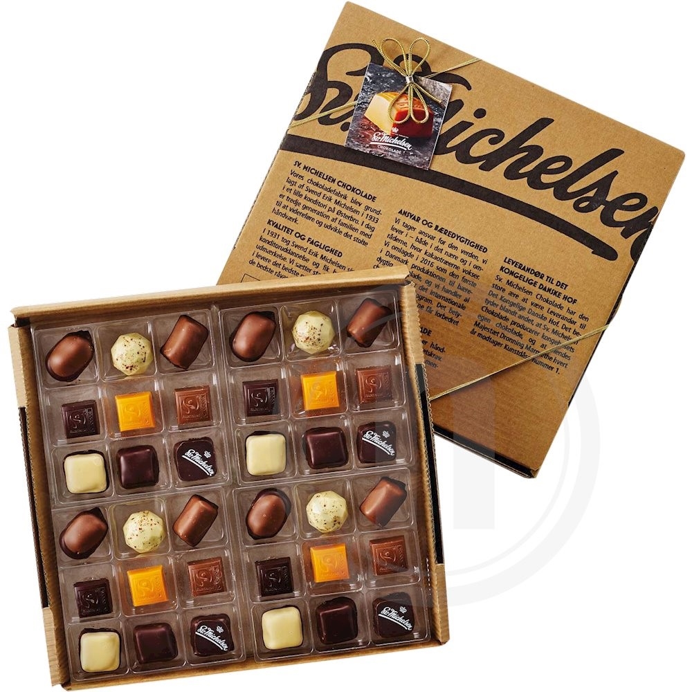 Æske m. håndlavet chokolade