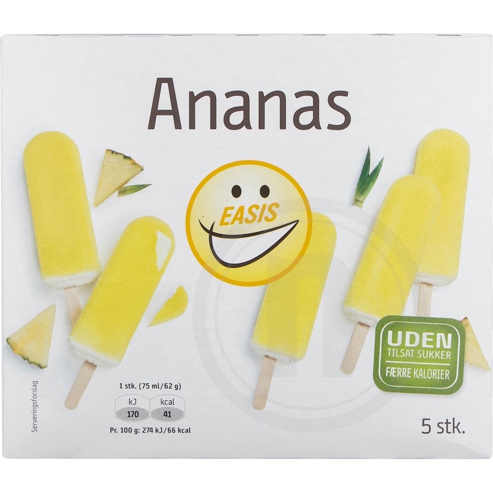 Ananas is 5 stk.