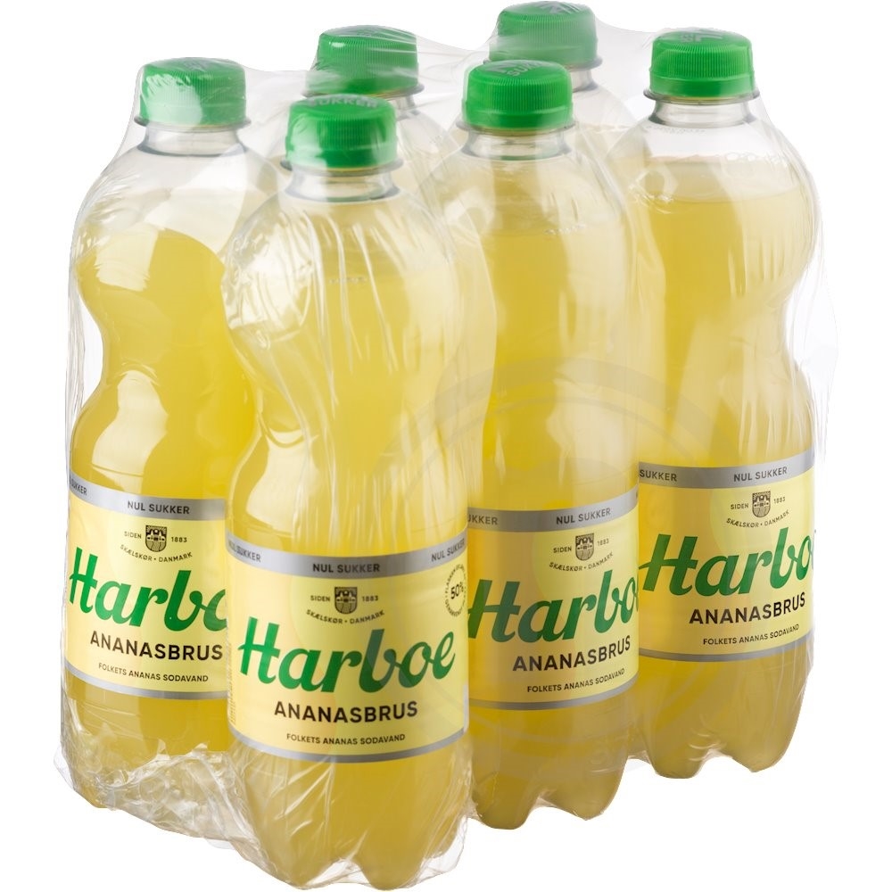 Harboe Ananasbrus Nul Sukker 6 x 0,5 L