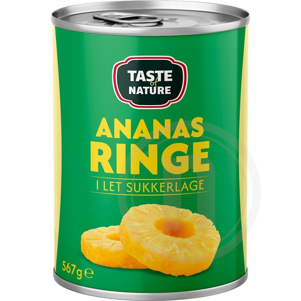 Ananasringe i let sukkerlage