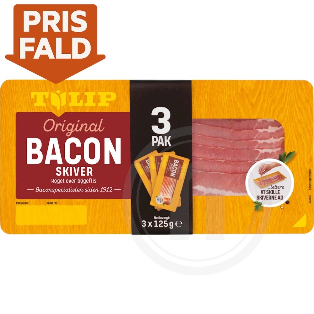 Bacon i skiver