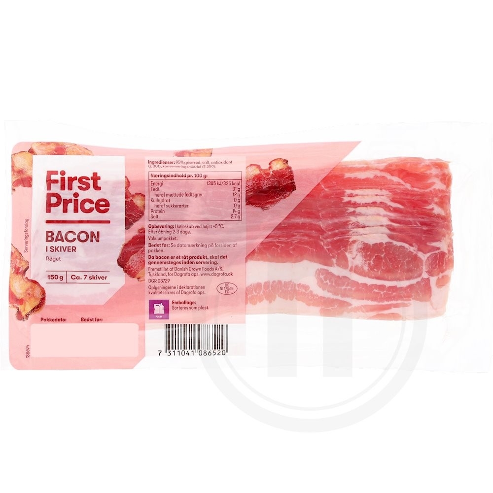 Bacon i skiver