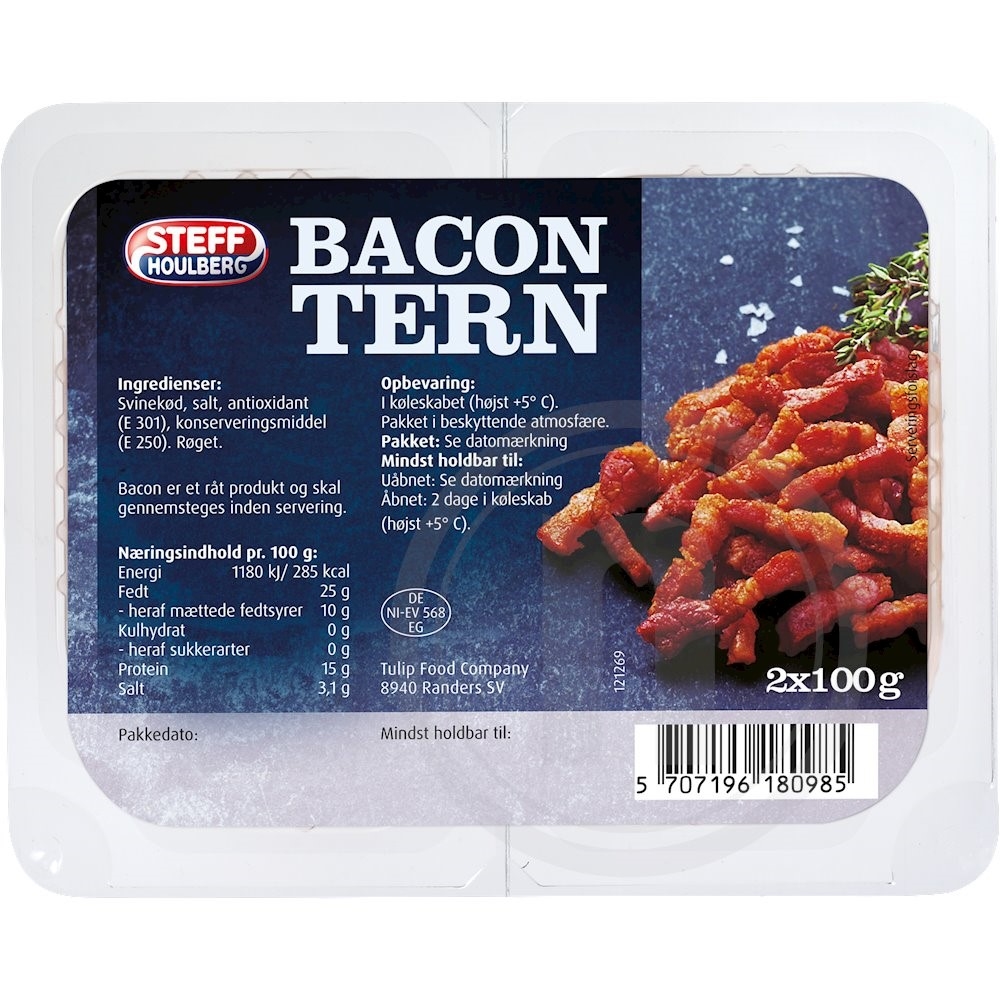 Bacon i tern (røget)
