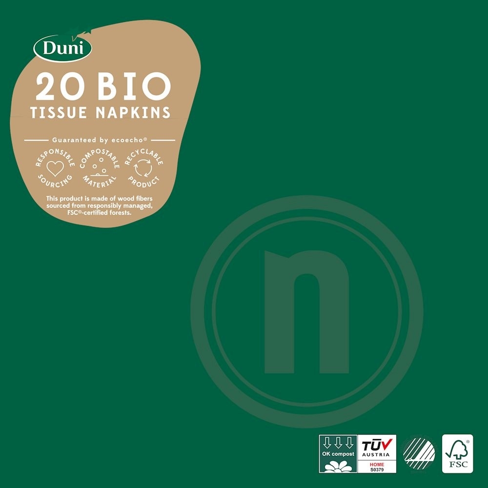 Bio serviet (mørkegrøn)