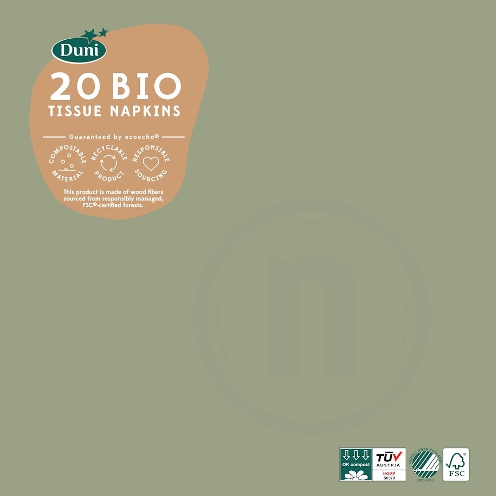 Duni Bio Serviet Pistacie Grøn 33x33 cm