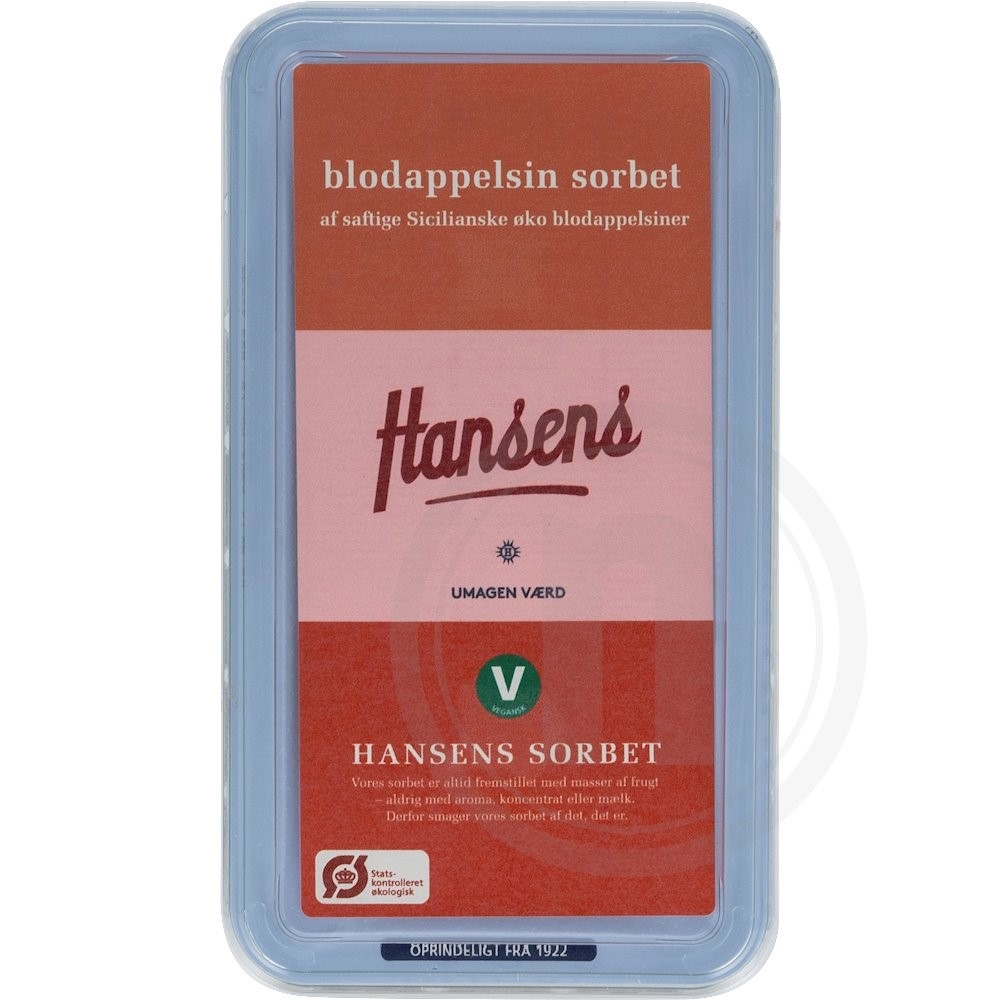 Blodappelsin sorbet øko.