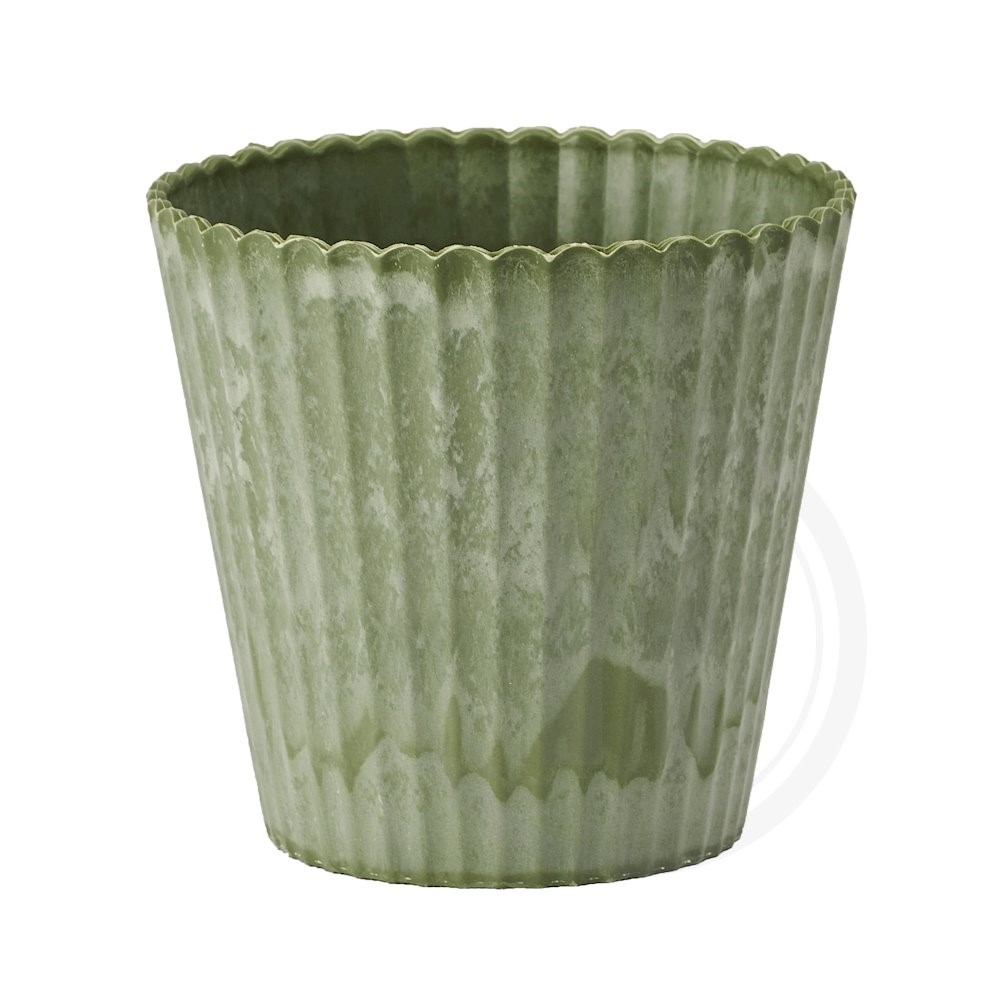 Bloom plastpotte grøn 13 cm .