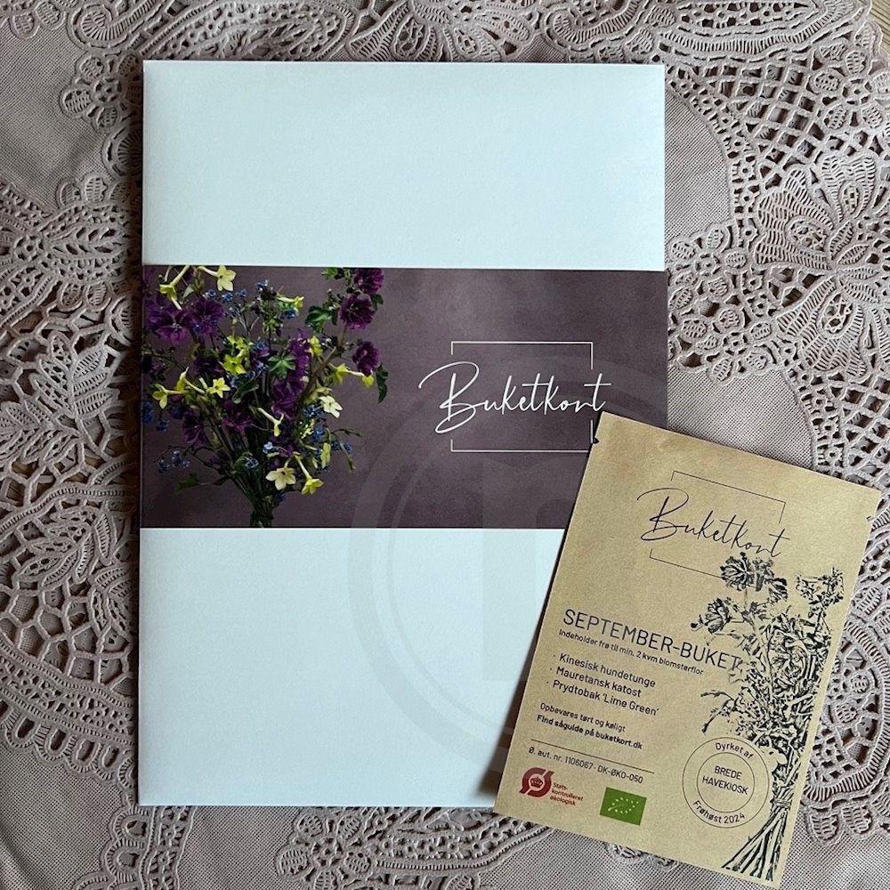Brede Havekiosk Buketkort September