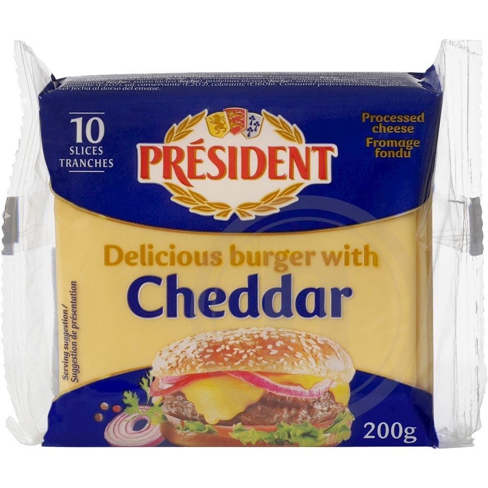 Président Burgerost med Cheddar