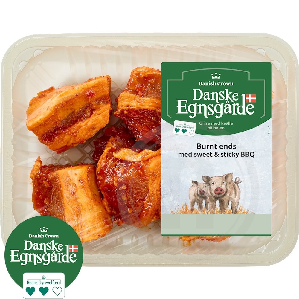 Dansk Egnsgårde Burnt ends med BBQ