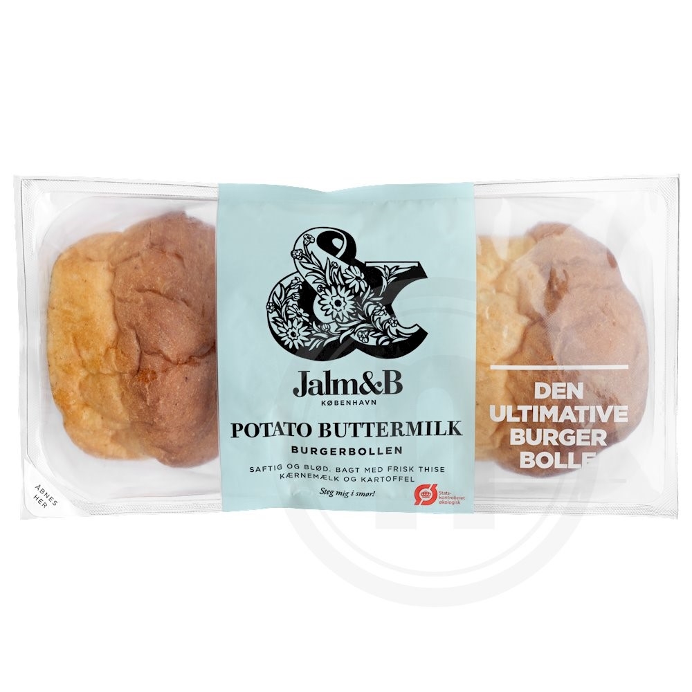 Buttermilk Burgerboller Øko. med Kartoffel