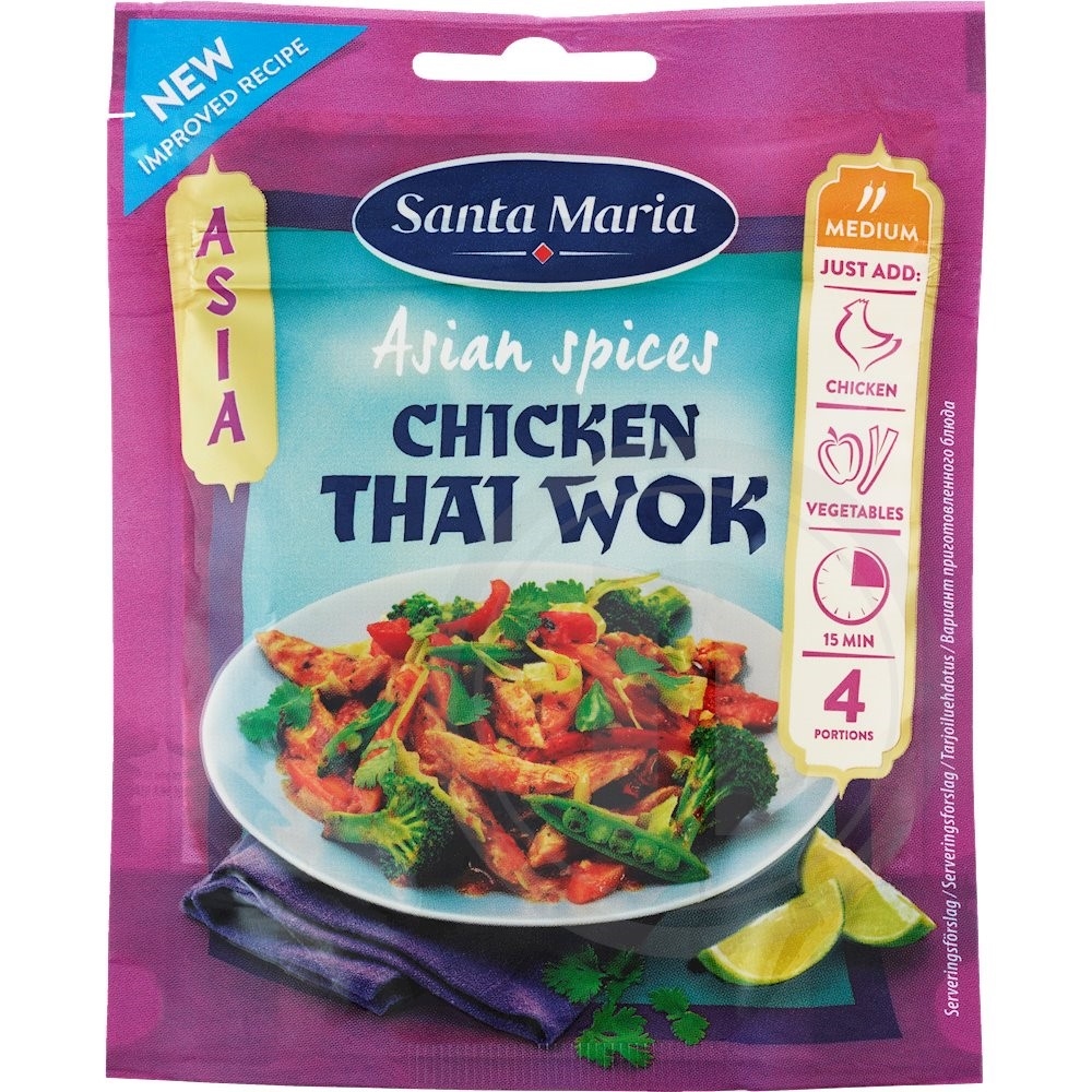 Santa Maria Chicken Thai wok krydderimix 30 g