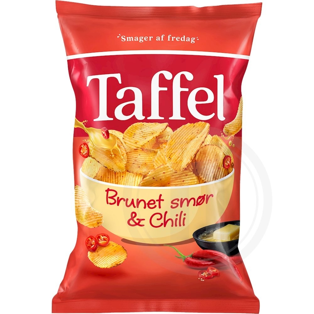 Chips m. brunet smør & chili