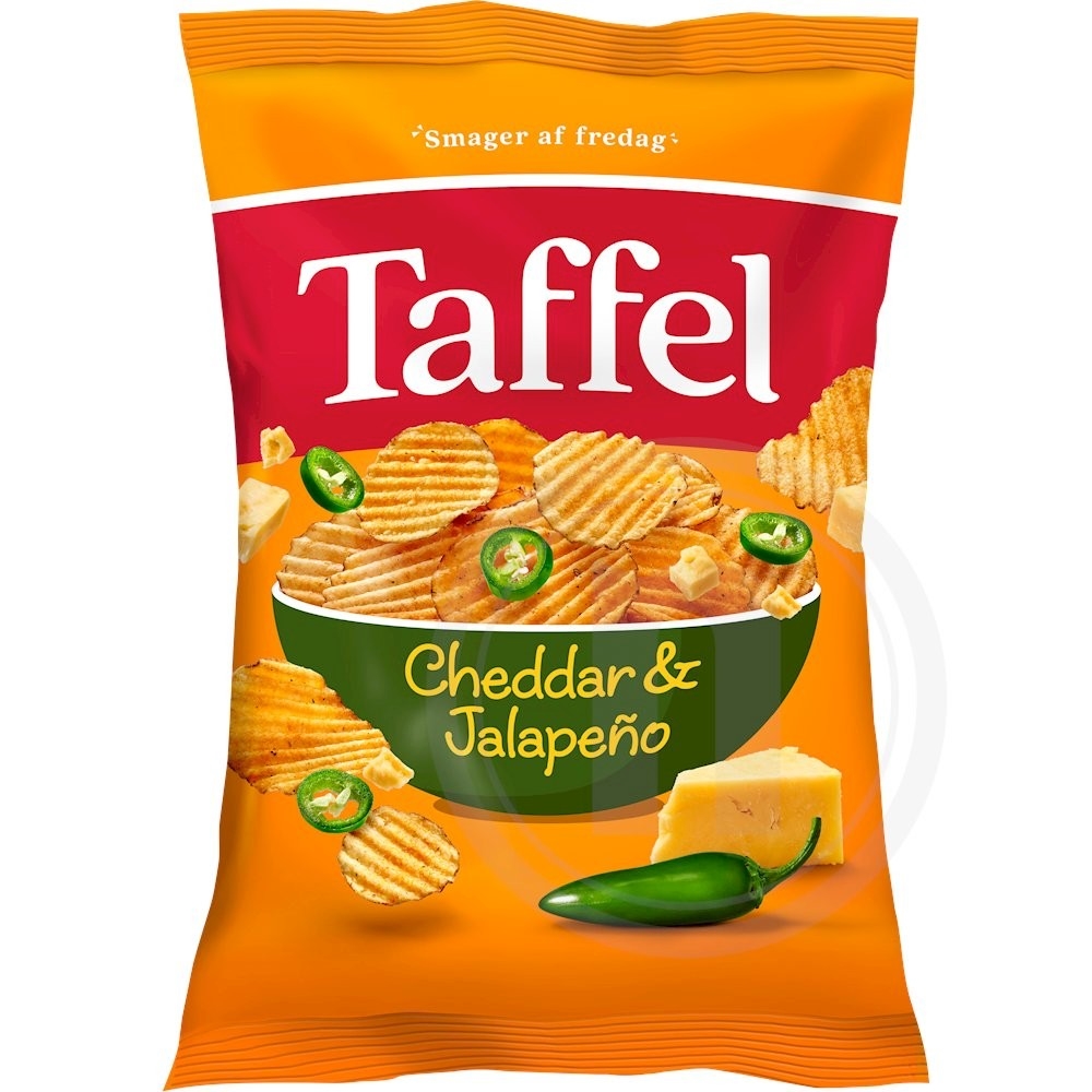 Taffel Chips m. Cheddar og Jalapeño