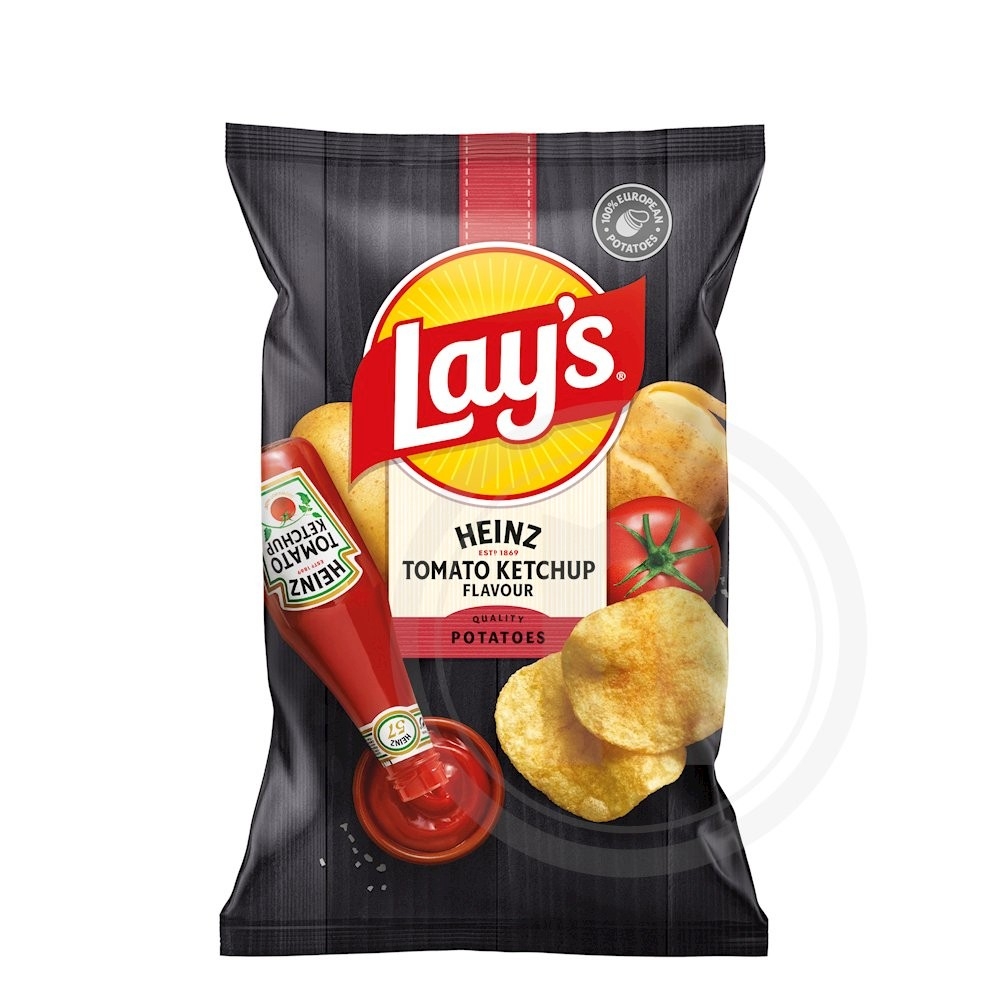 Chips m. Heinz ketchupsmag