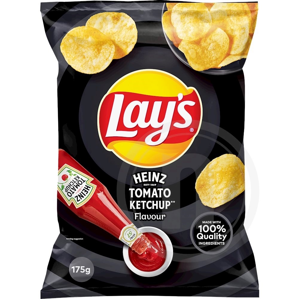 Chips m. Heinz ketchupsmag