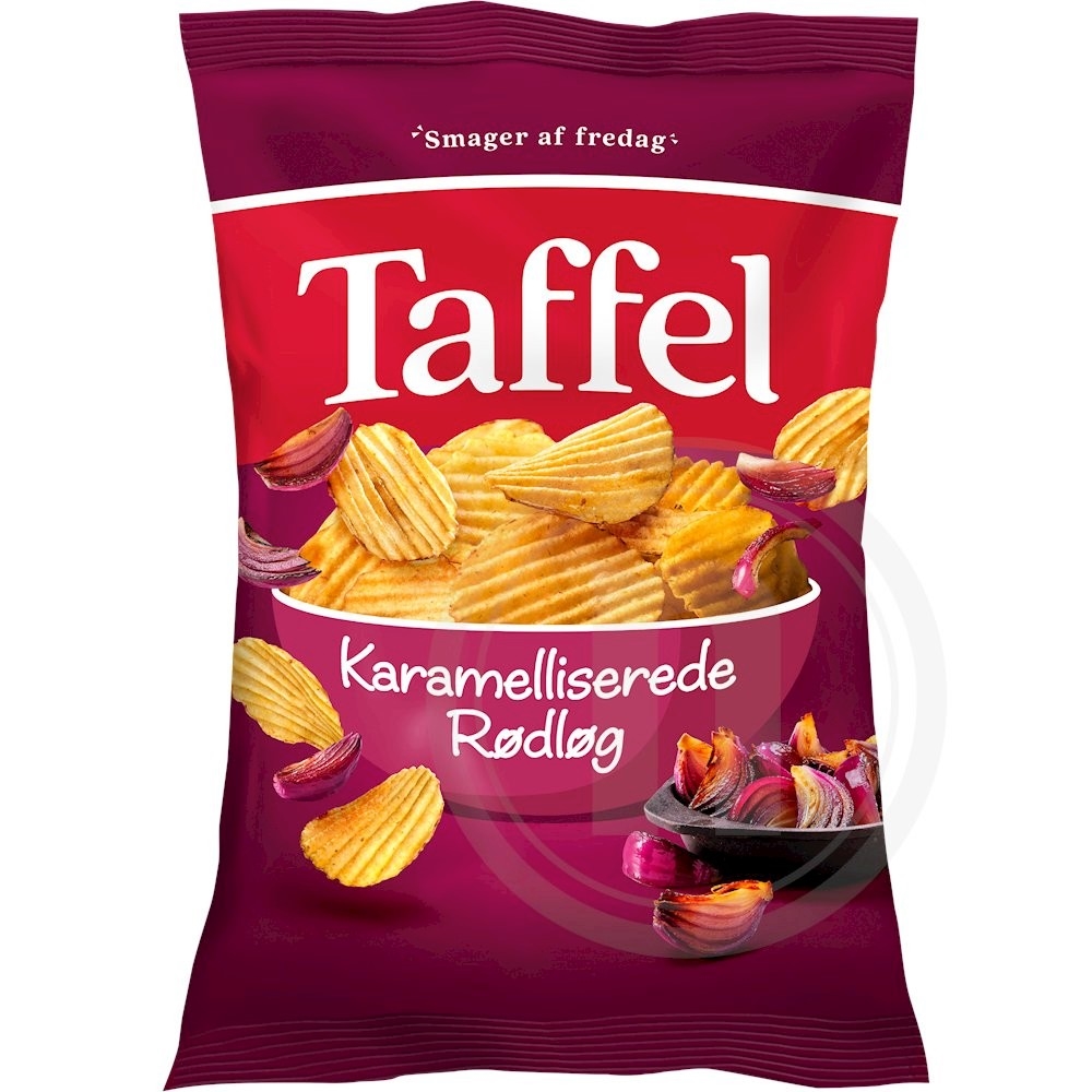 Taffel Chips m. Karamelliseret Rødløg