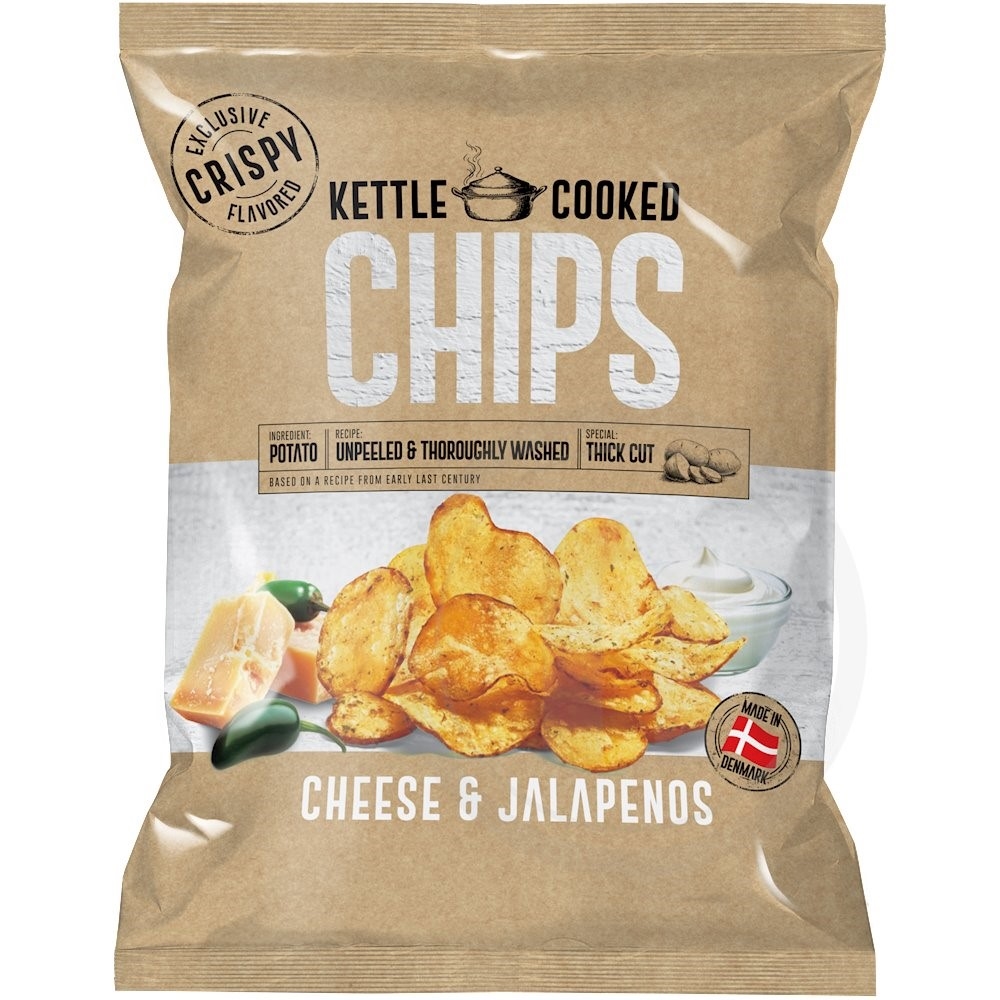 Chips m. ost og jalapeños