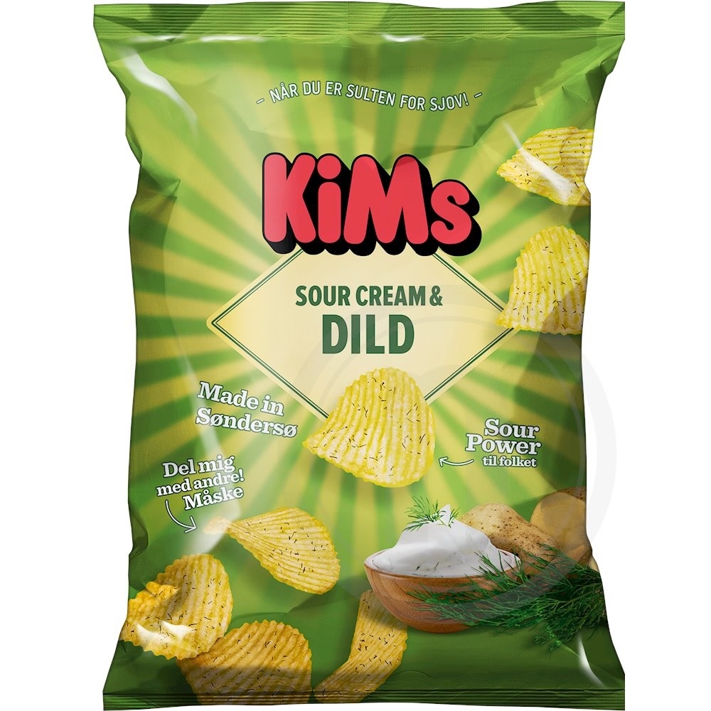 Chips m. sour cream & dild fra KiMs Leveret med