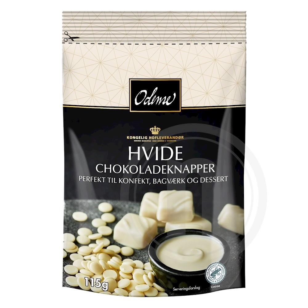 Chokoladeknapper (hvid)