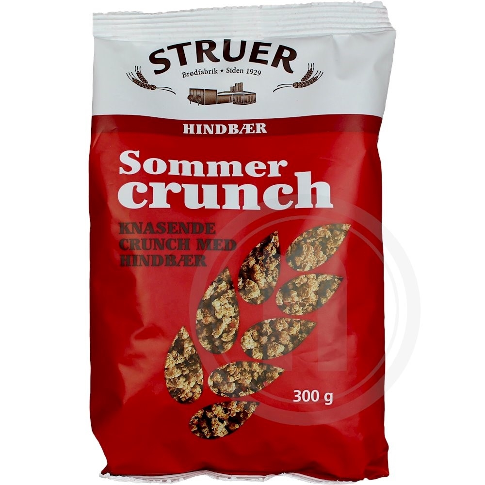 Crunch m. vanilje og hindbær
