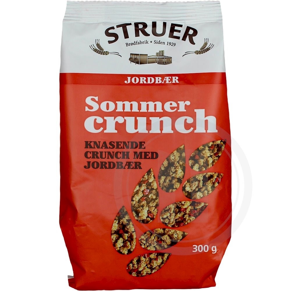 Crunch m. vanilje og jordbær