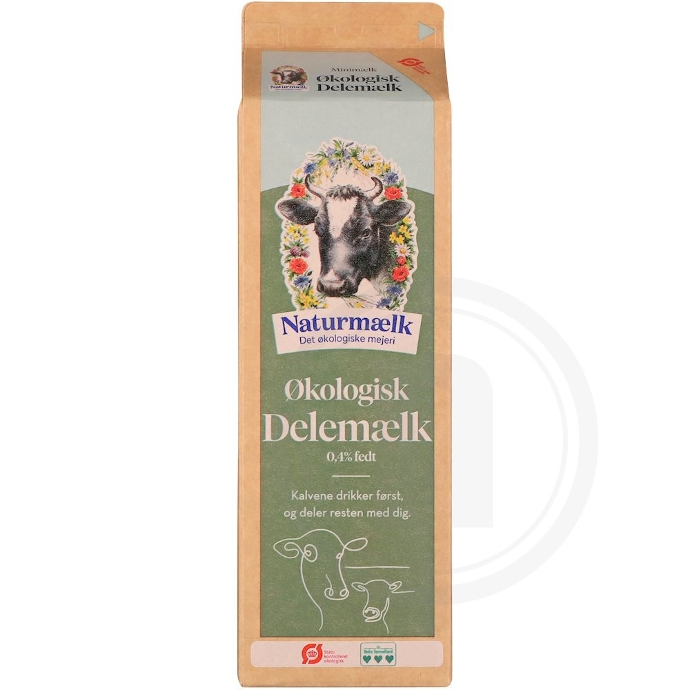 Delemælk 0,4% øko.