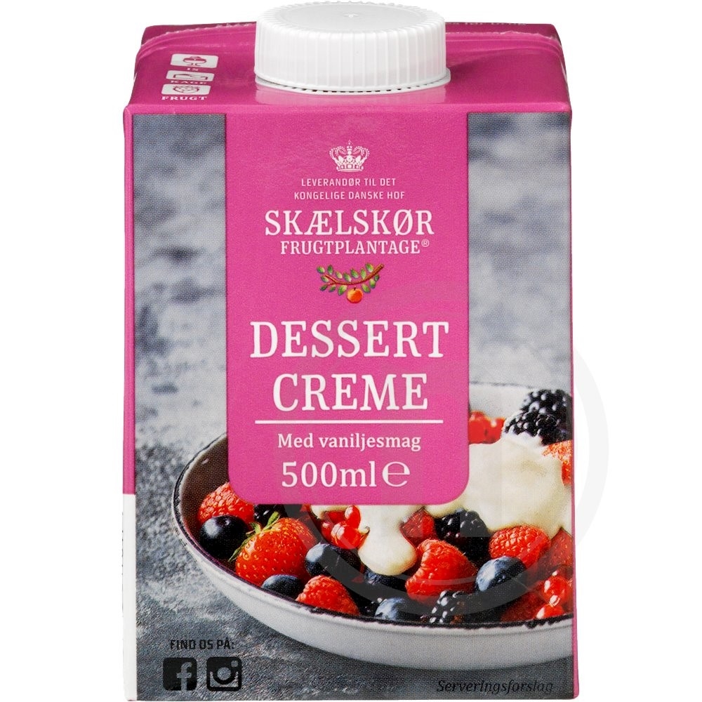 Dessertcreme m. vaniljesmag