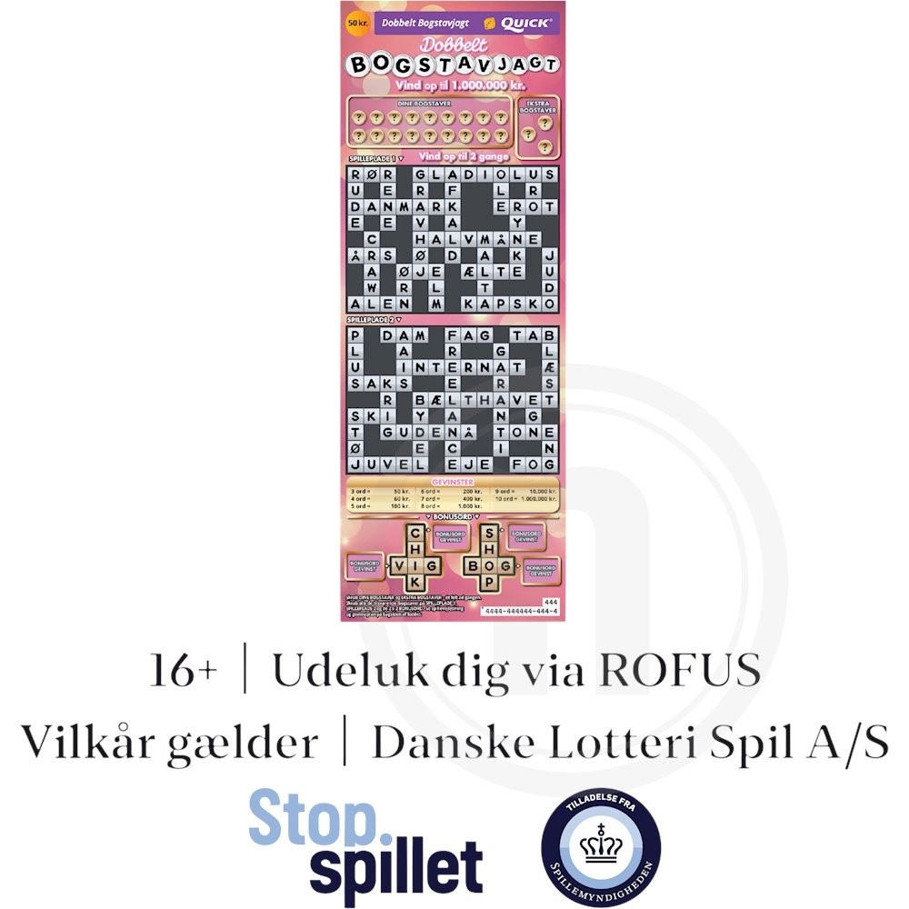 Dobbelt Bogstavjagt Skrab