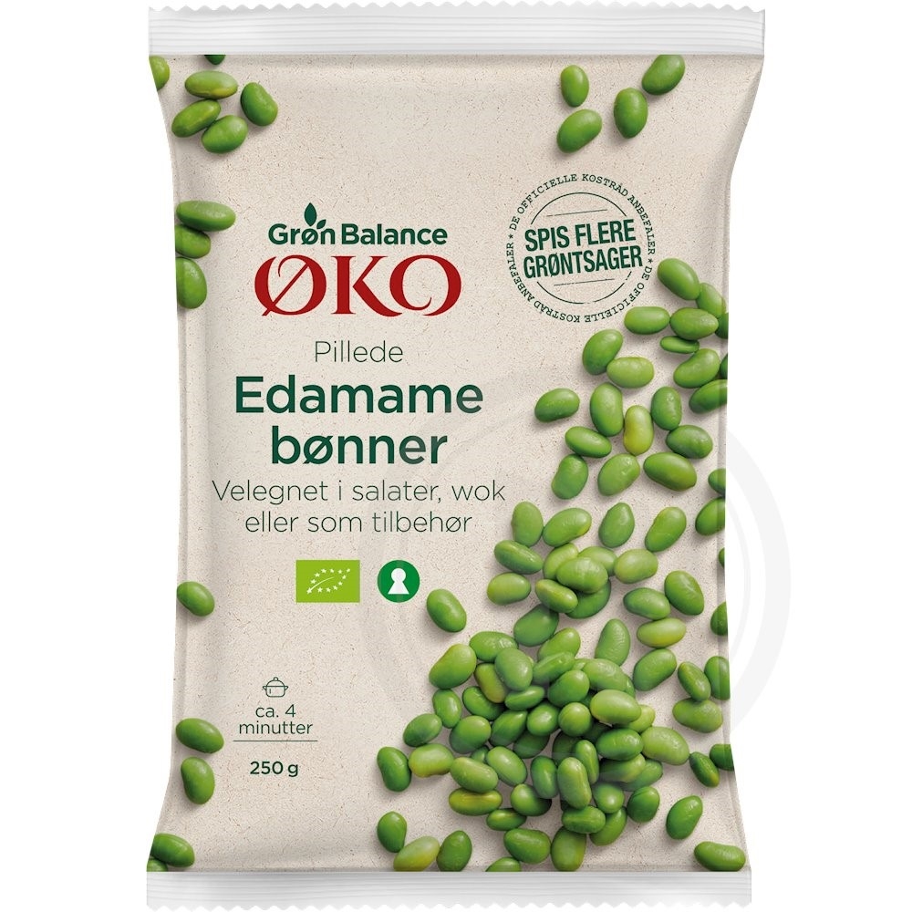 Grøn Balance Edamame bønner pilledes øko.