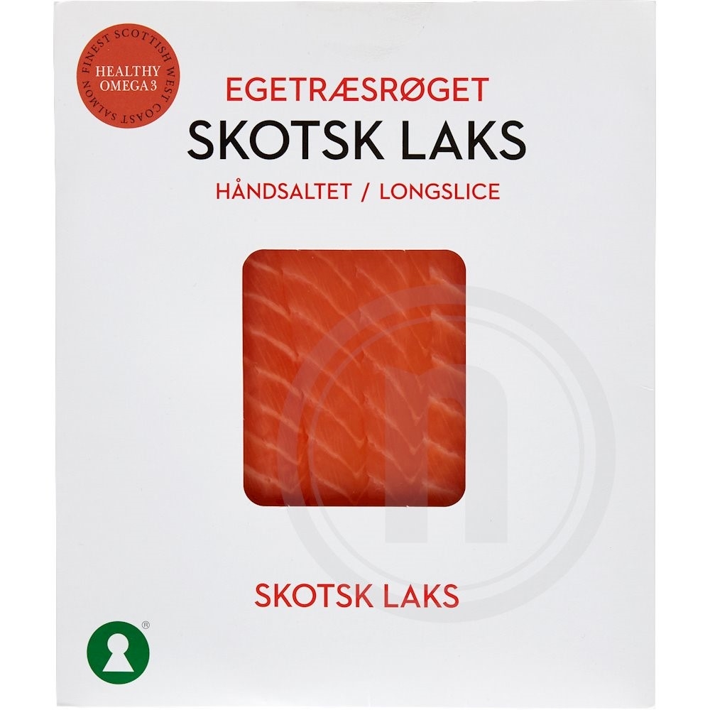 Egetræsrøget laks i skiver 100 g